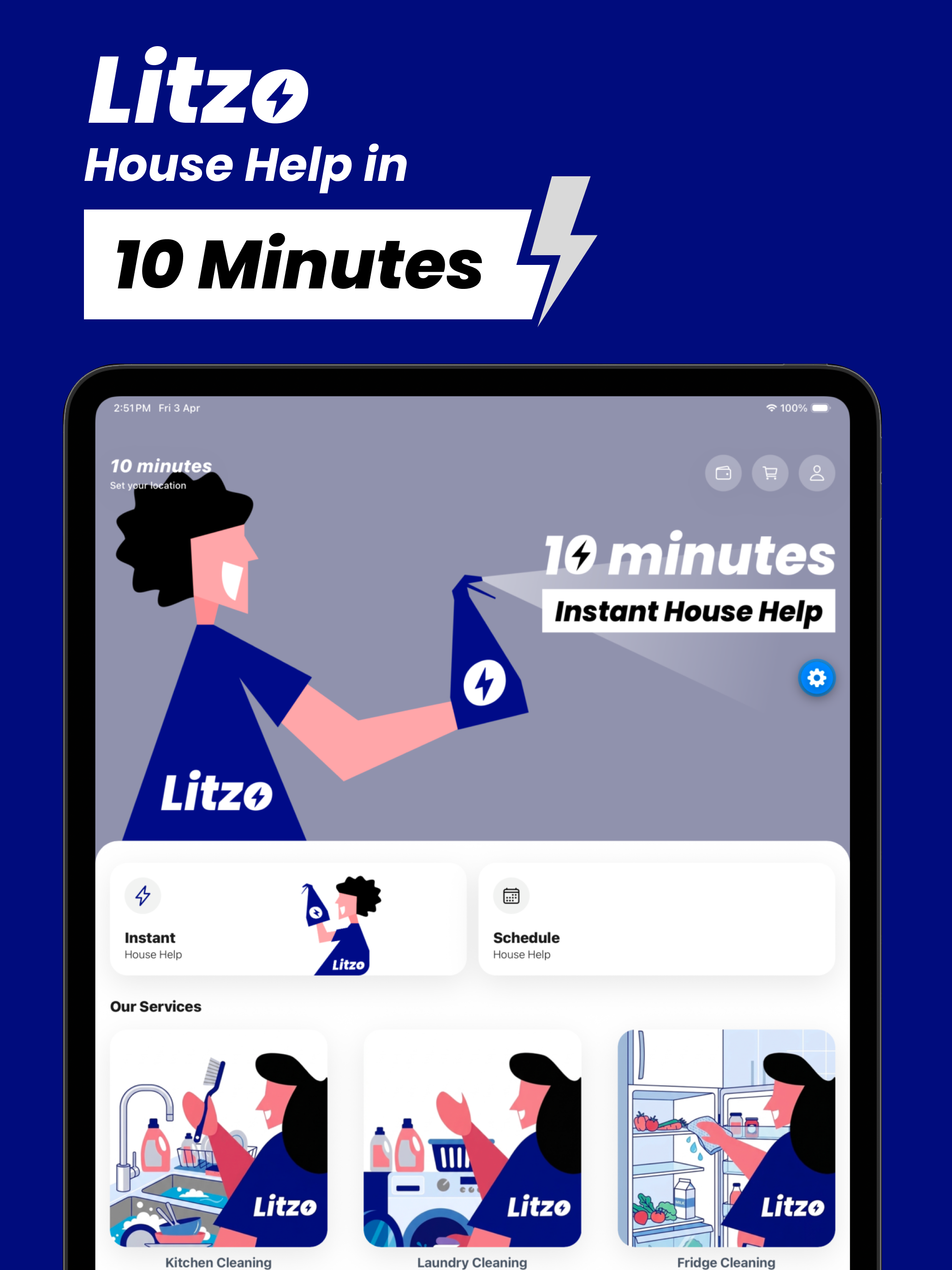 Litzo: House Help in 10 Mins