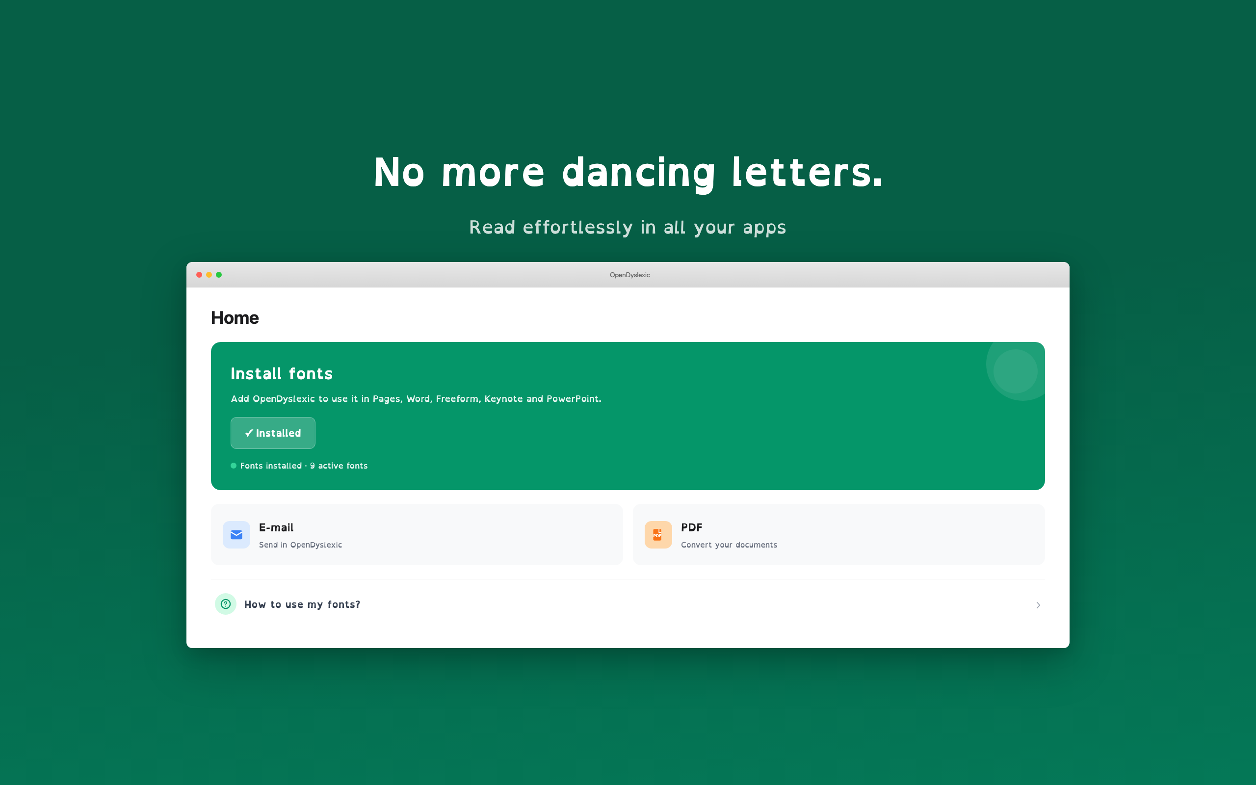 School tool : Opendyslexic
