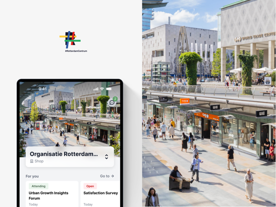 Organisatie Rotterdam Centrum iPad screenshot