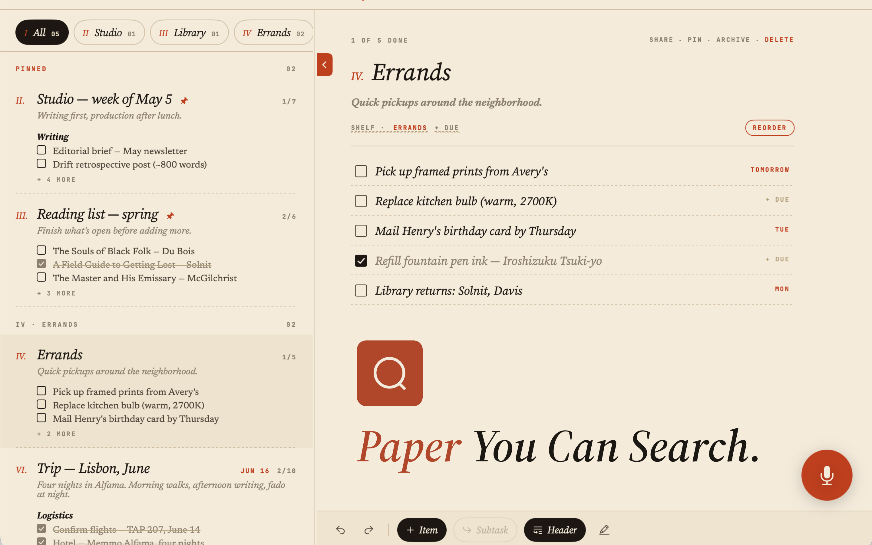 Ink. — Notes, Lists, & To-Dos