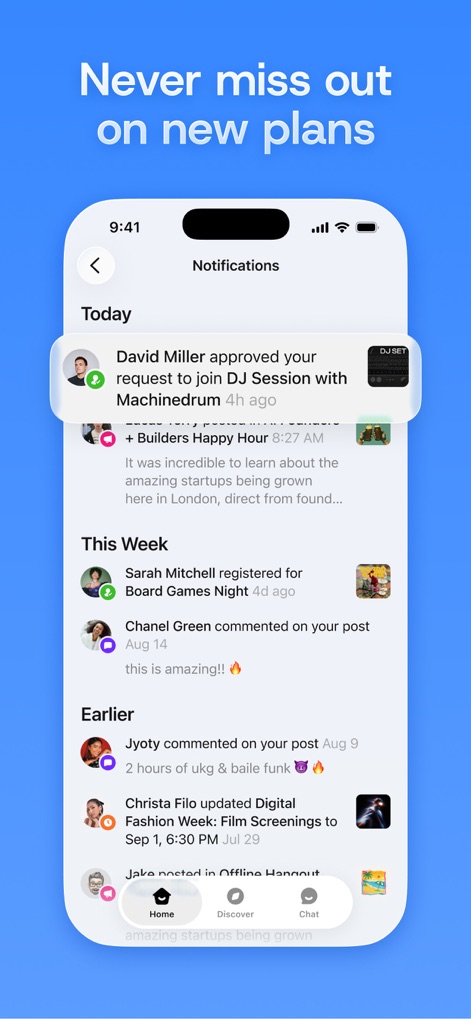 Luma: Events & Invites - The app delivers timely notifications about friend requests and event updates, ensuring users stay informed about their social and event engagements.