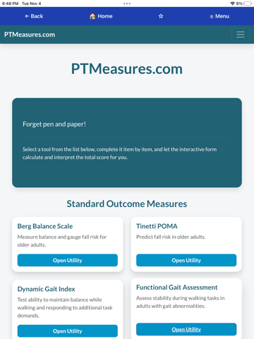 PT Measures iPad screenshot 3 - Medical app