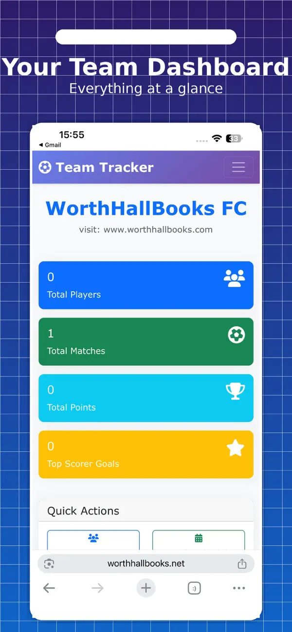 Screenshot #1 pour Grassroots Football Tracker