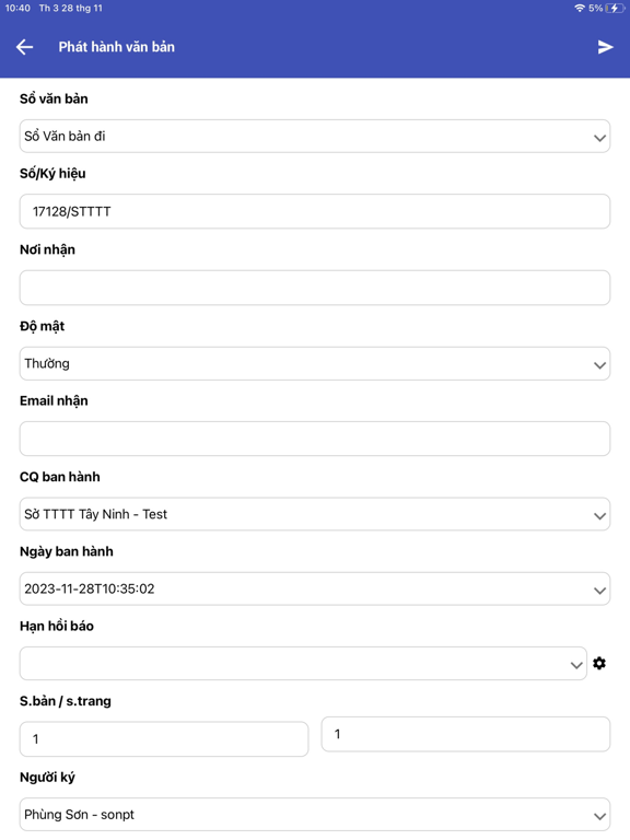Screenshot #5 pour Egov - Quản lý điều hành