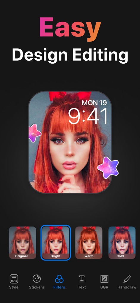 Watch Faces Gallery & Creator - Customize watch faces effortlessly with a photo background and a suite of editing tools, including various filters and decorative stickers.