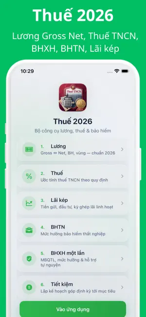 Máy Tính Thuế 2026 screenshot 1