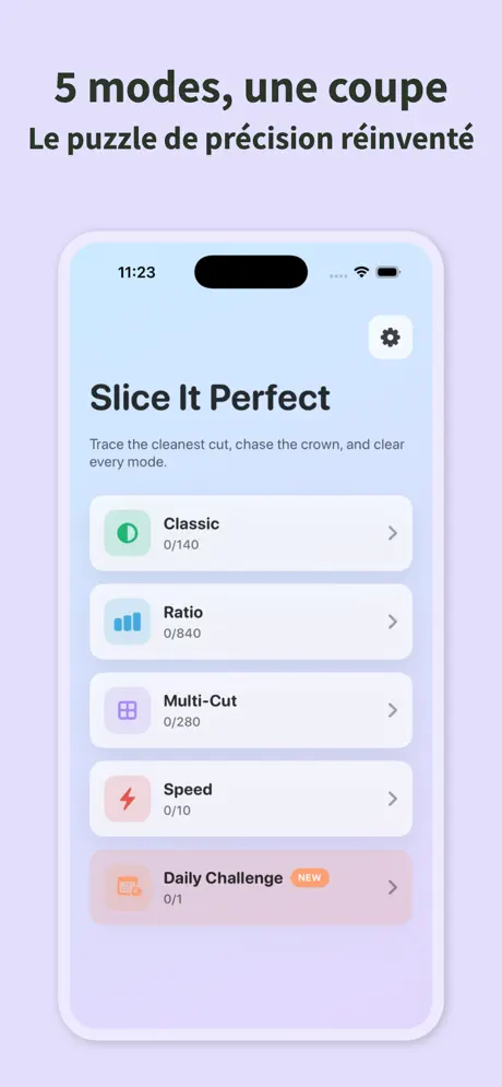 Slice It Perfect: Puzzle Coupe — capture d'écran iPhone 1