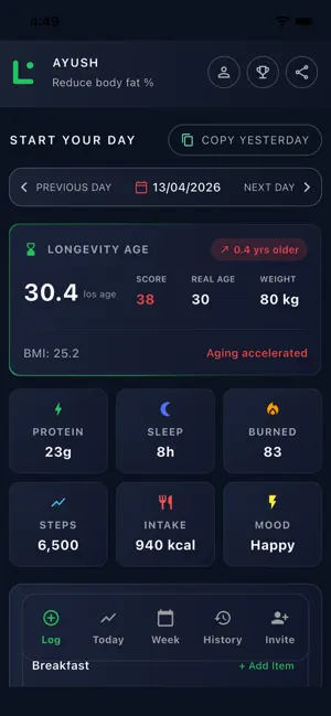 LongevityOS App screenshot 3