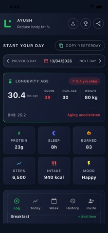 LongevityOS App Screenshot 3 of 7