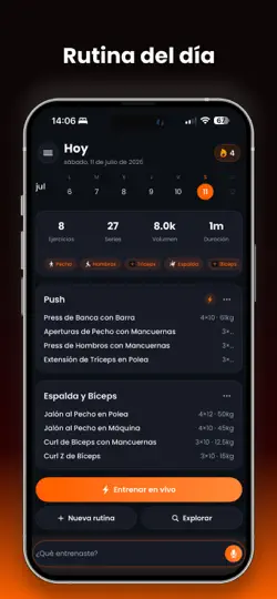 Captura de pantalla de Trevo: AI Gym Workout Tracker en iPhone 1