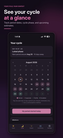 Aura: Cycle & Wellbeing Screenshot 2 of 5