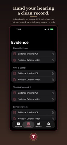 Tavora - License Defense Log screenshot