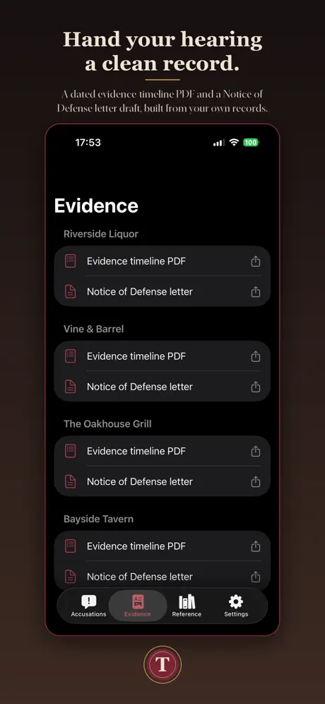 Tavora - License Defense Log screenshot 3