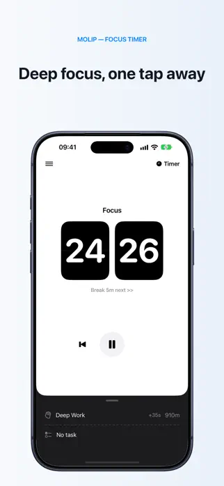 Pomodoro Focus Timer — Molip App Store screenshot 1