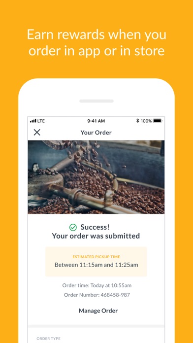 Satellite Coffee Ordering iPhone screenshot 3 - Food & Drink app