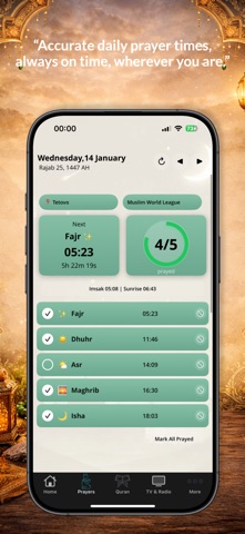 Quran & Qibla - Prayer Times iPhone screenshot