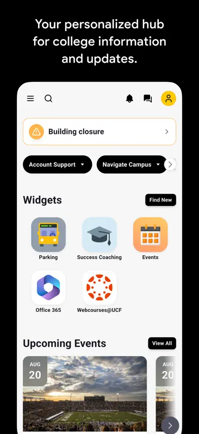 myUCF screenshot 1