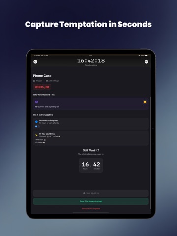 SpendShield - Impulse buying iPad screenshot
