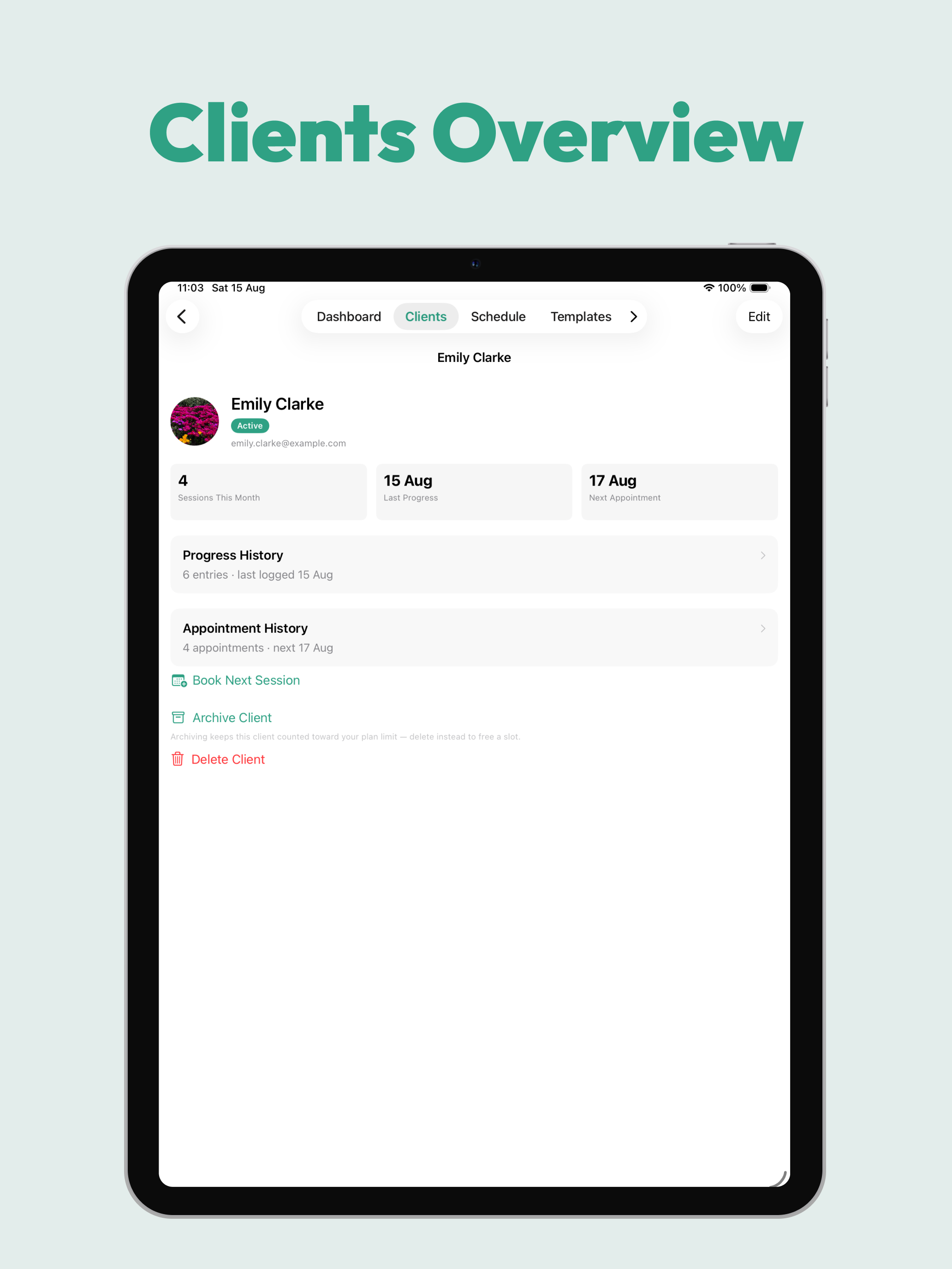 PlankNote: PT Client Tracker screenshot 9