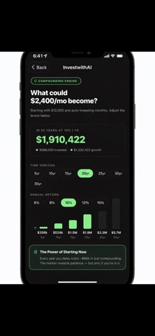 InvestwithAI iPhone screenshot