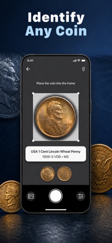 HeriBase: AI Coin Identifier iPhone screenshot