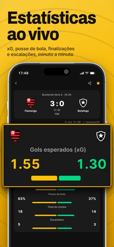 ScoreBeeper: Futebol ao Vivo screenshot 7 of 7