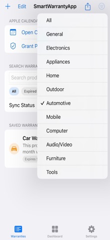 SmartWarrantyApp screenshot