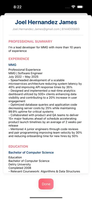 AI Resume Creator screenshot 2