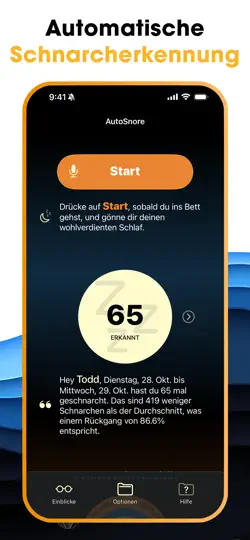 Screenshot von AutoSnore: Schnarch-Rekorder auf dem iPhone 2