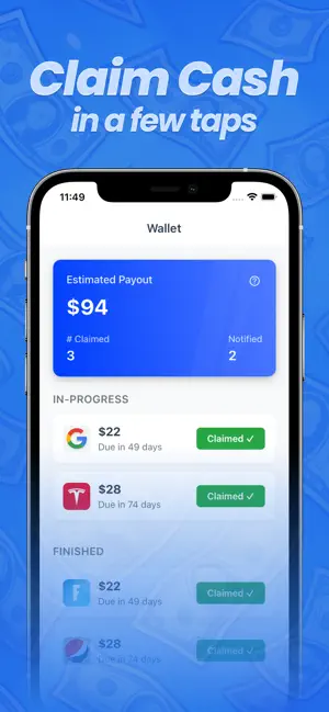 Payout: Claim Class Actions iPhone screenshot 2