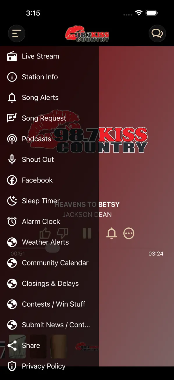 Screenshot #2 pour 98.7 KISS Country