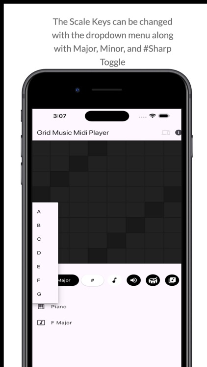 Grid Music Midi Player