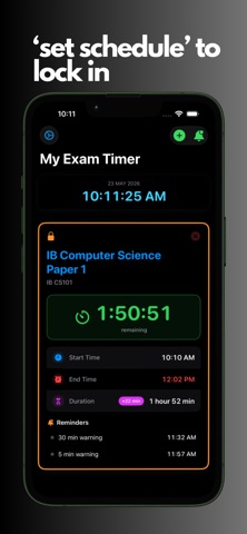 My Exam Timer iPhone screenshot