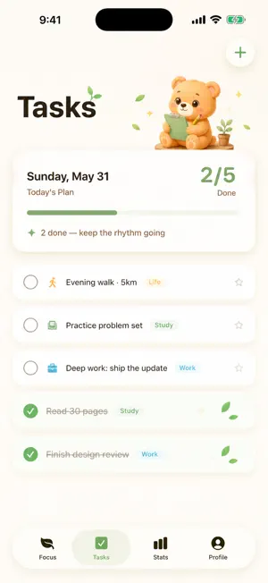 Kuma: Pomodoro Focus Timer screenshot 2