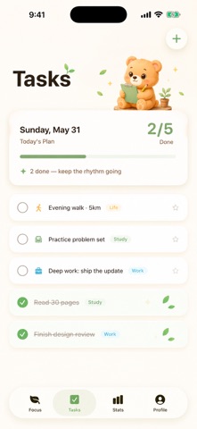 Kuma: Pomodoro Focus Timer Screenshot 2 of 5
