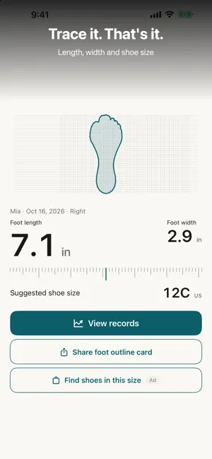 Foot Size Check screenshot 1