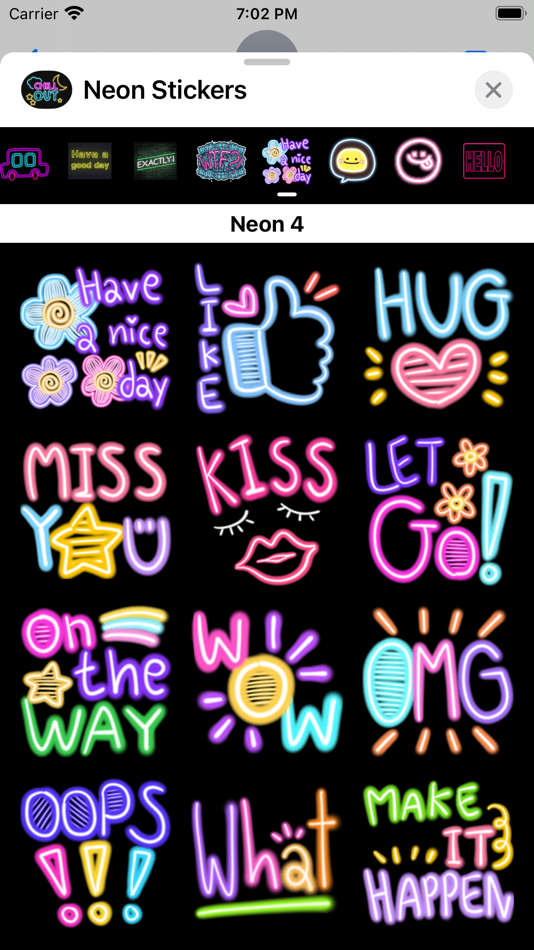 Neon Glow Animated Stickers - 1.0 - (iOS)