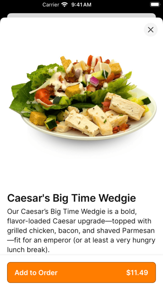 Wedgies iPhone screenshot 3 - Food & Drink app