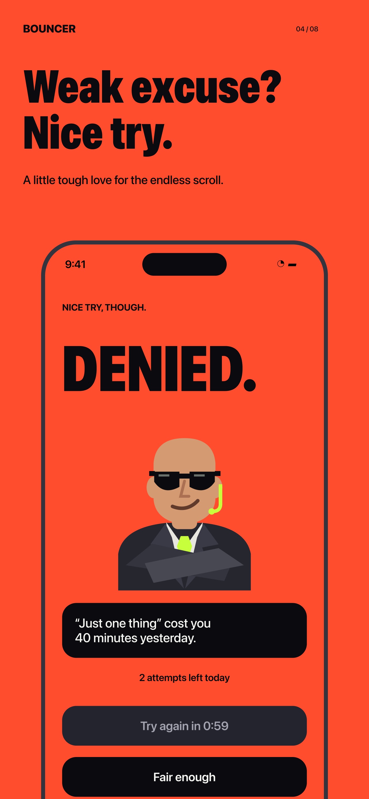 Screenshot 4 of Denied: Talk to Unlock Apps