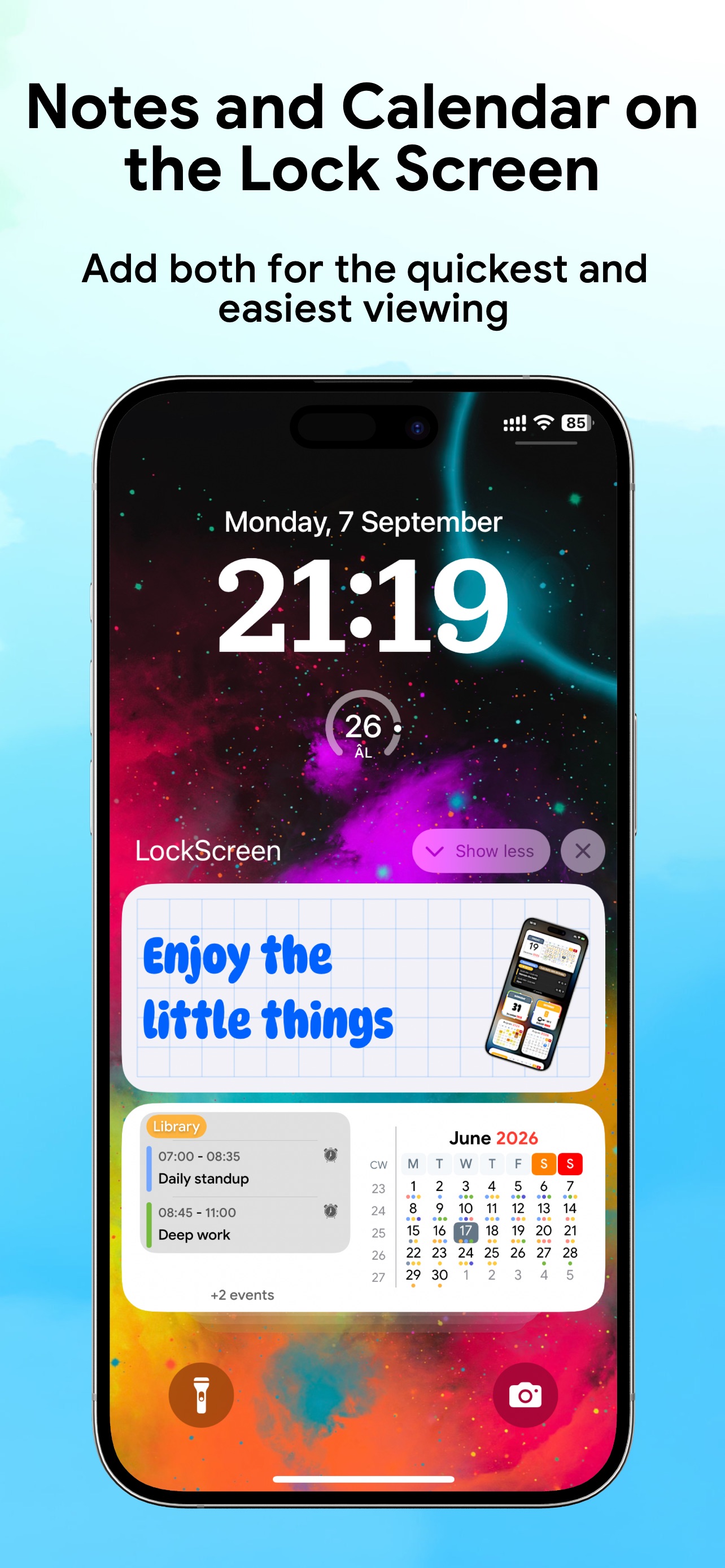 Screenshot 5 of LockScreen - Notes & Calendar