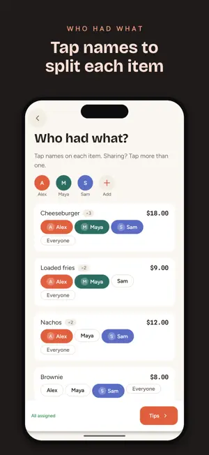 TipChip: Split Bills & Tips screenshot 3