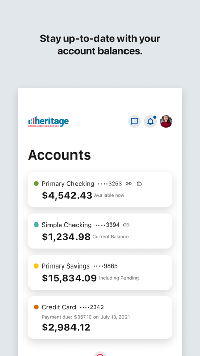 Heritage Federal Credit Union iPhone screenshot 2 - Finance app
