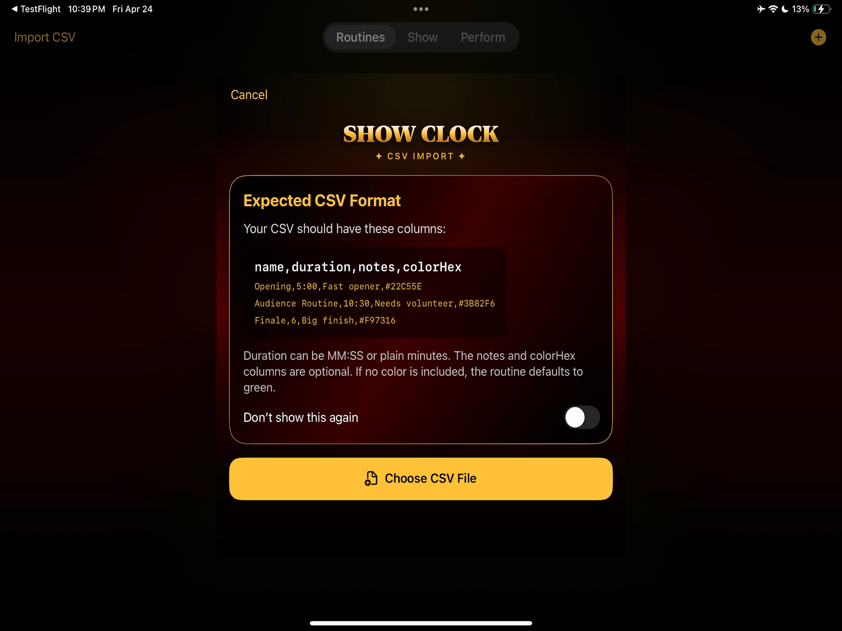 Show Timer Pro
