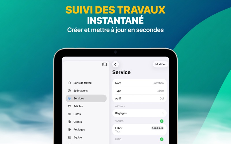Screenshot #2 pour Bon de Travail Affaire Facile