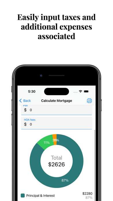 Tax & Mortgage: Estimator Screenshot