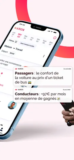 Capture d'écran de Karos - Covoiturage Quotidien sur iPhone 2