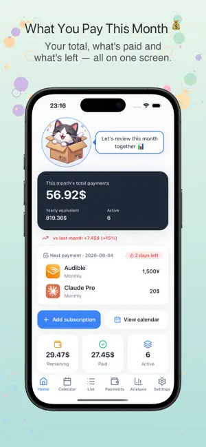 Subscription Manager:SubTracks screenshot 1