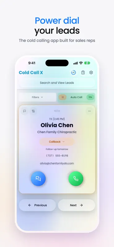 Cold Call X: Sales Dialer screenshot 1 of 9