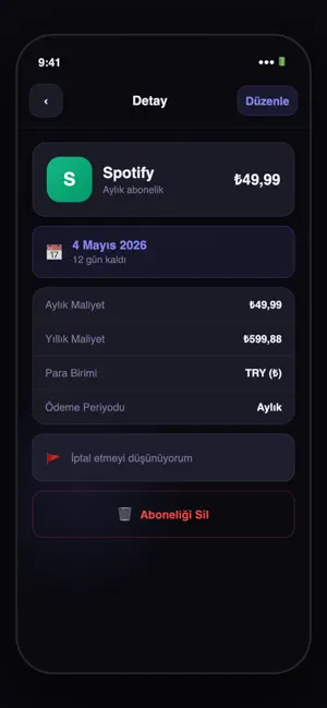 Abonio : Abonelik Takibi screenshot 3