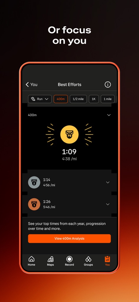 Strava: Run, Bike, Walk - Personal Bests